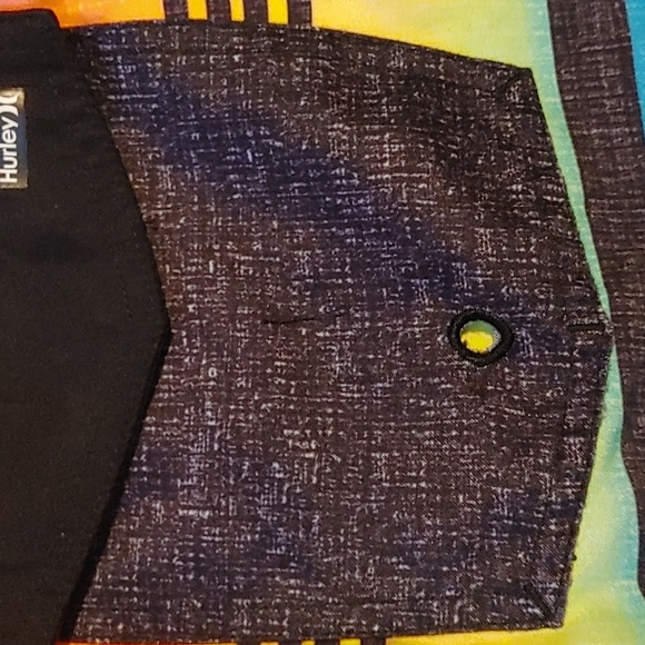 Hurley Multicolor Striped Swim Shorts Sz 18/20 - Picture 5 of 5